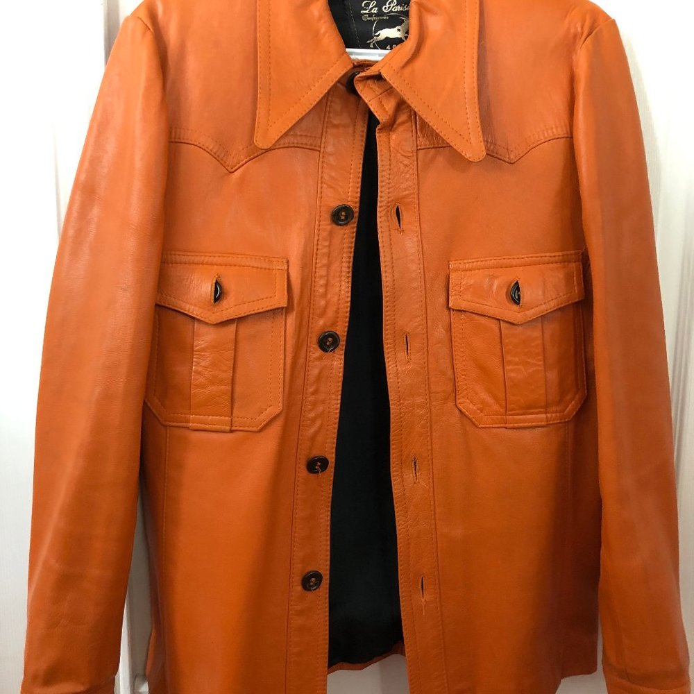 🎉🍹HOST PIC ✨Vintage Spanish Leather Jacket 1970 men's small